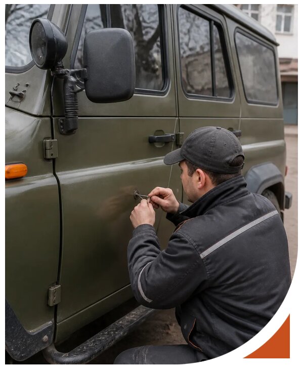 Профессиональное вскрытие автомобиля УАЗ без повреждений в Геленджике